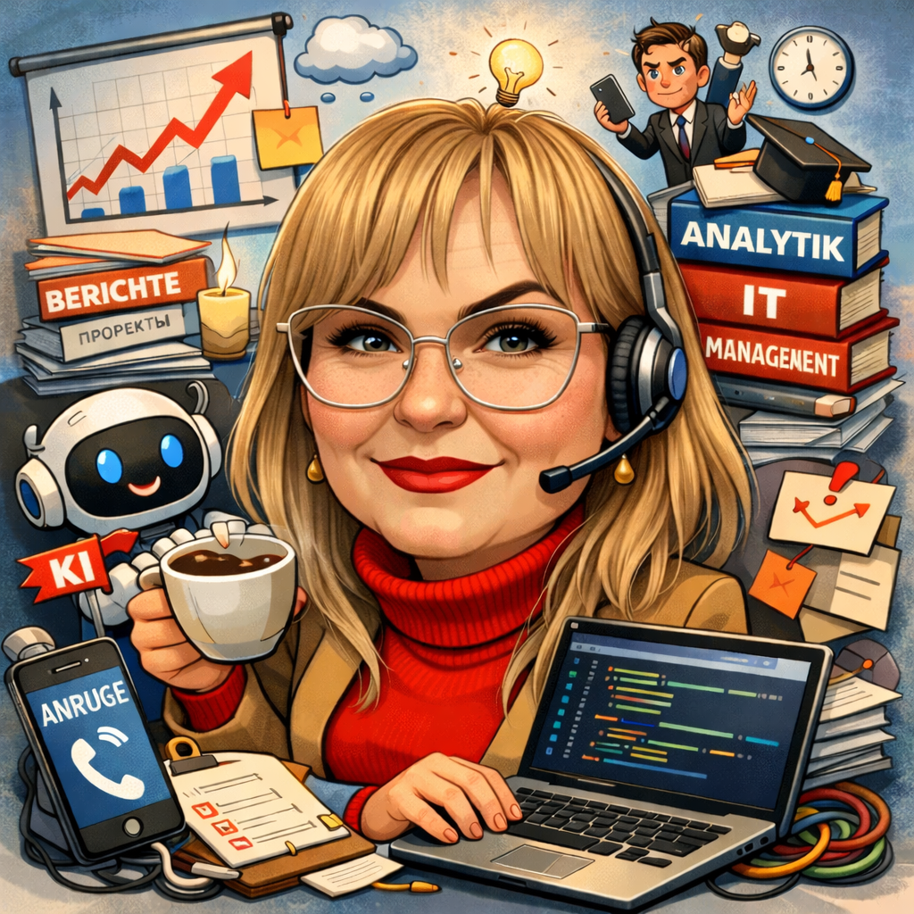 Illustration Ekaterina – KI, Analytik, IT-Management